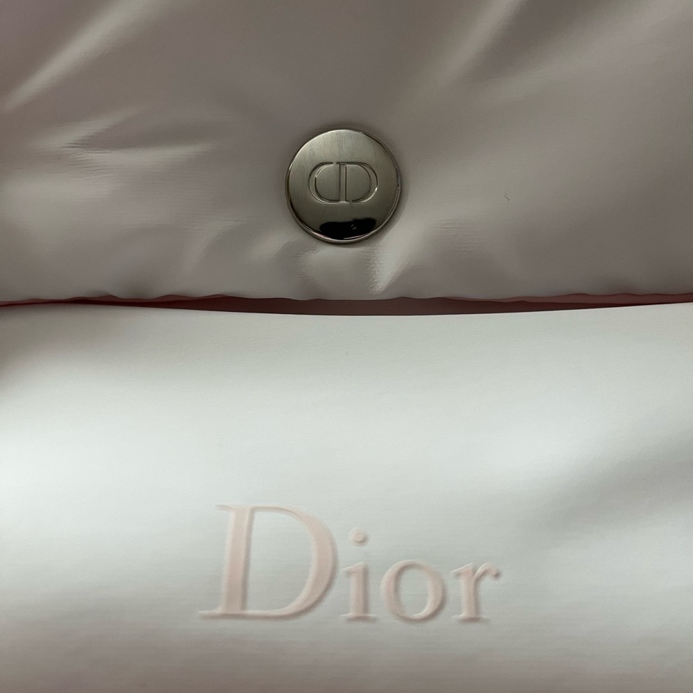 New DIOR Puffy “Trousse” Pearlized White & Pink Pouch - box included. - Picture 2 of 11